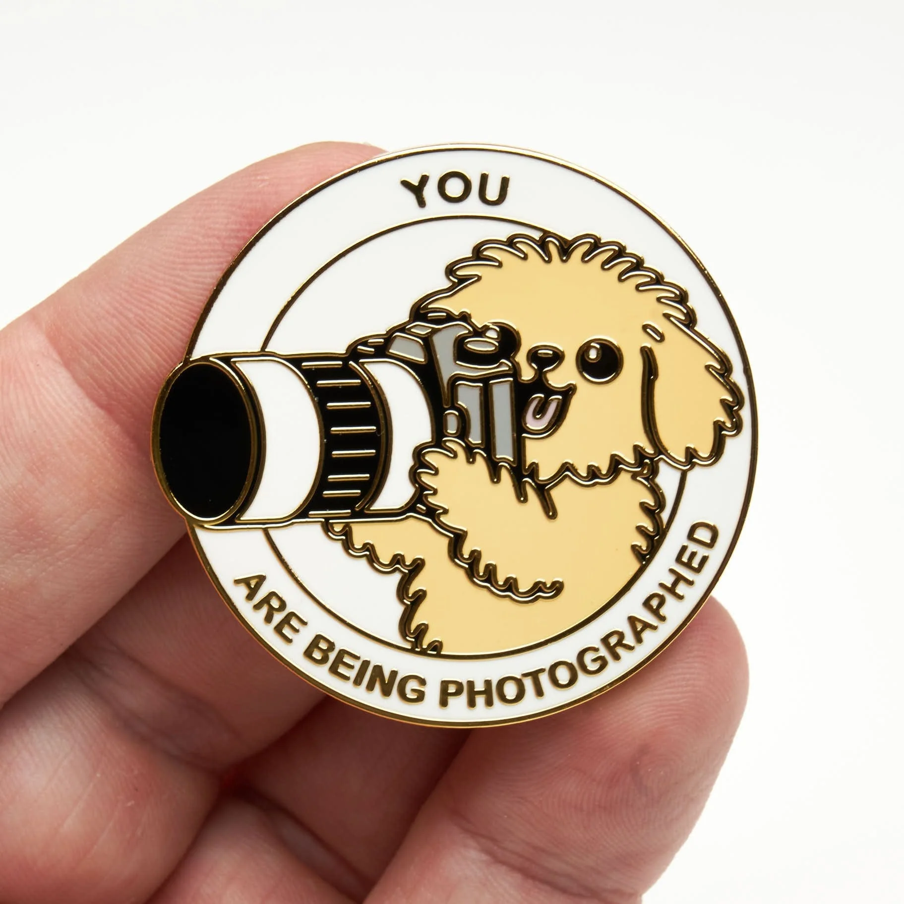 You Are Being Photographed Dog DSLR Pin - Image 2