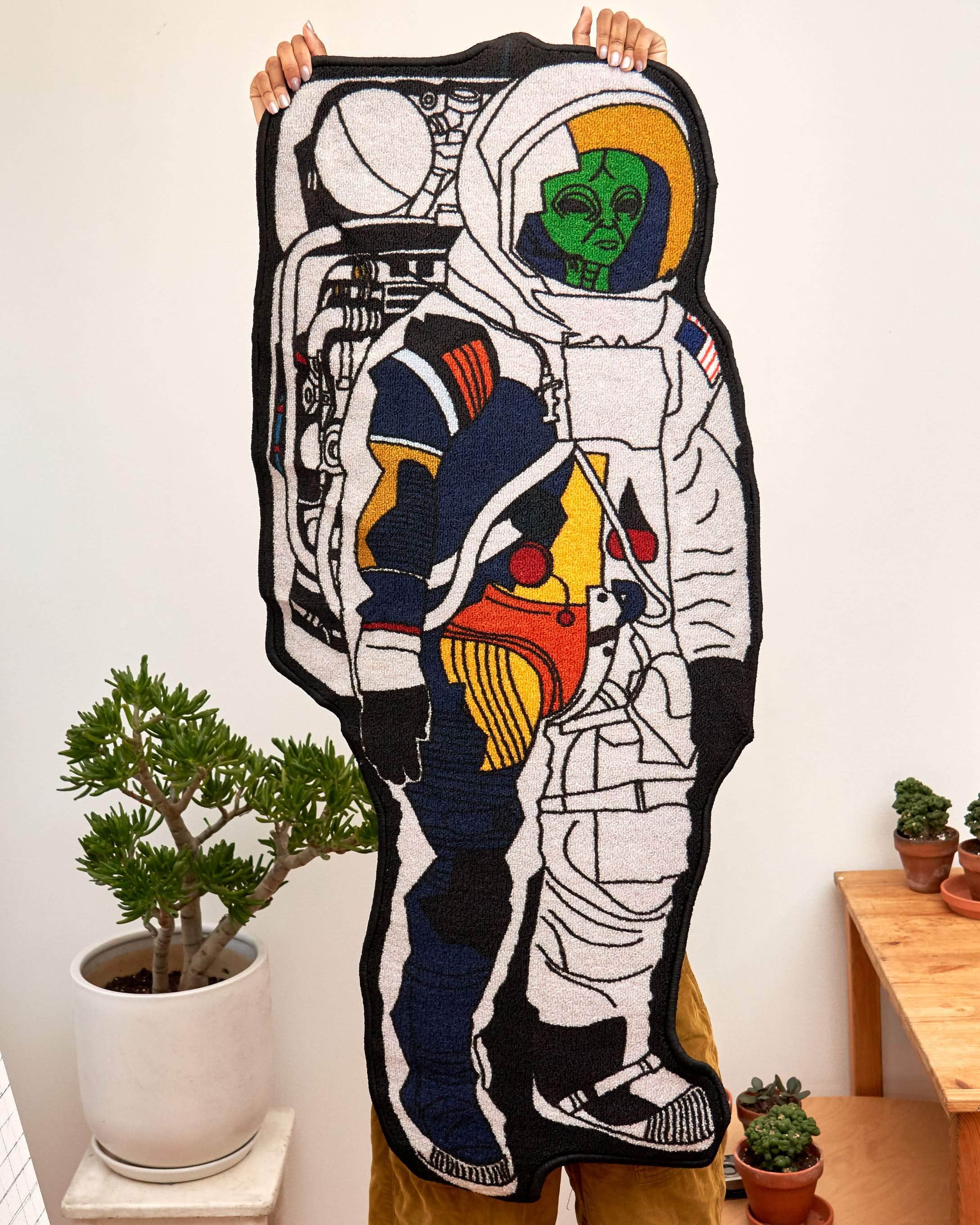 Astronaut Alien Cross Section Cutaway Mini Rug - Image 4