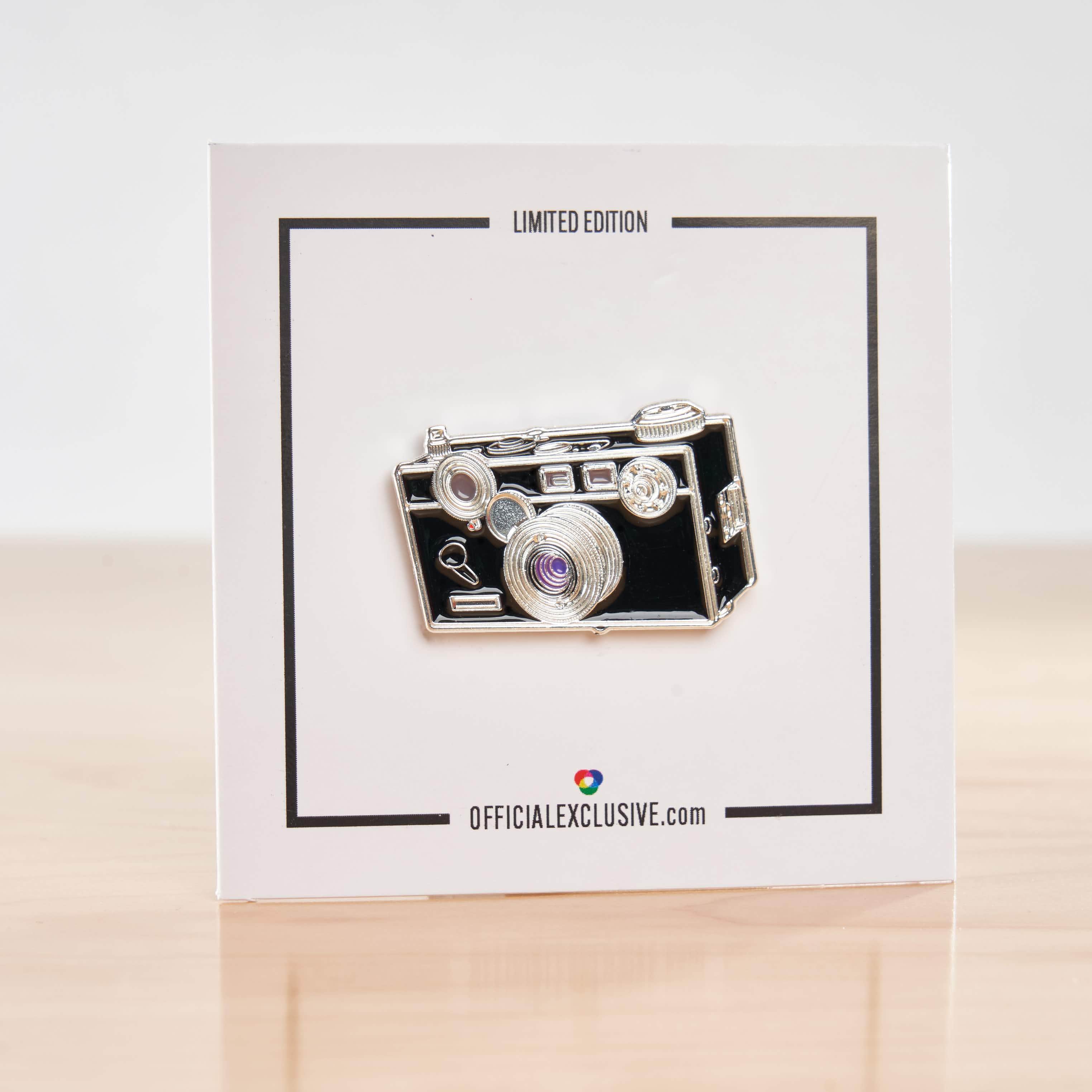 Brick Camera Pin with Purple Lens - Image 3