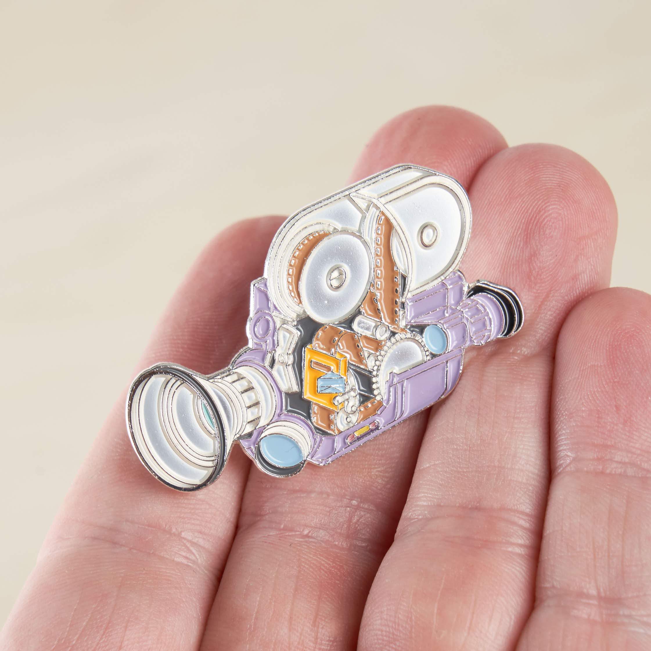 Cross Section Cutaway Cinema Movie Camera Pin - Image 2