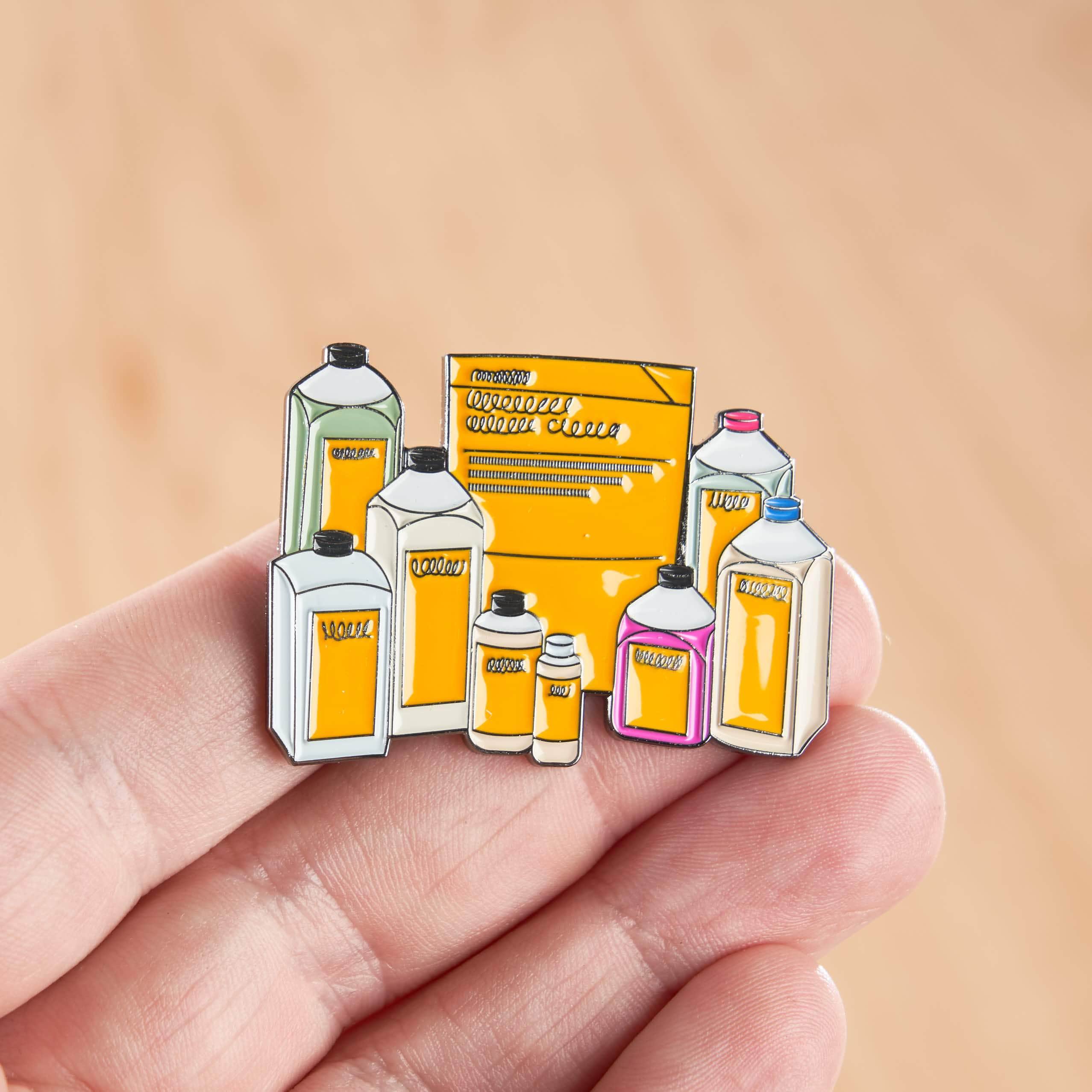 Darkroom Chemical Film Developer Storage Bottles Pin - Image 2