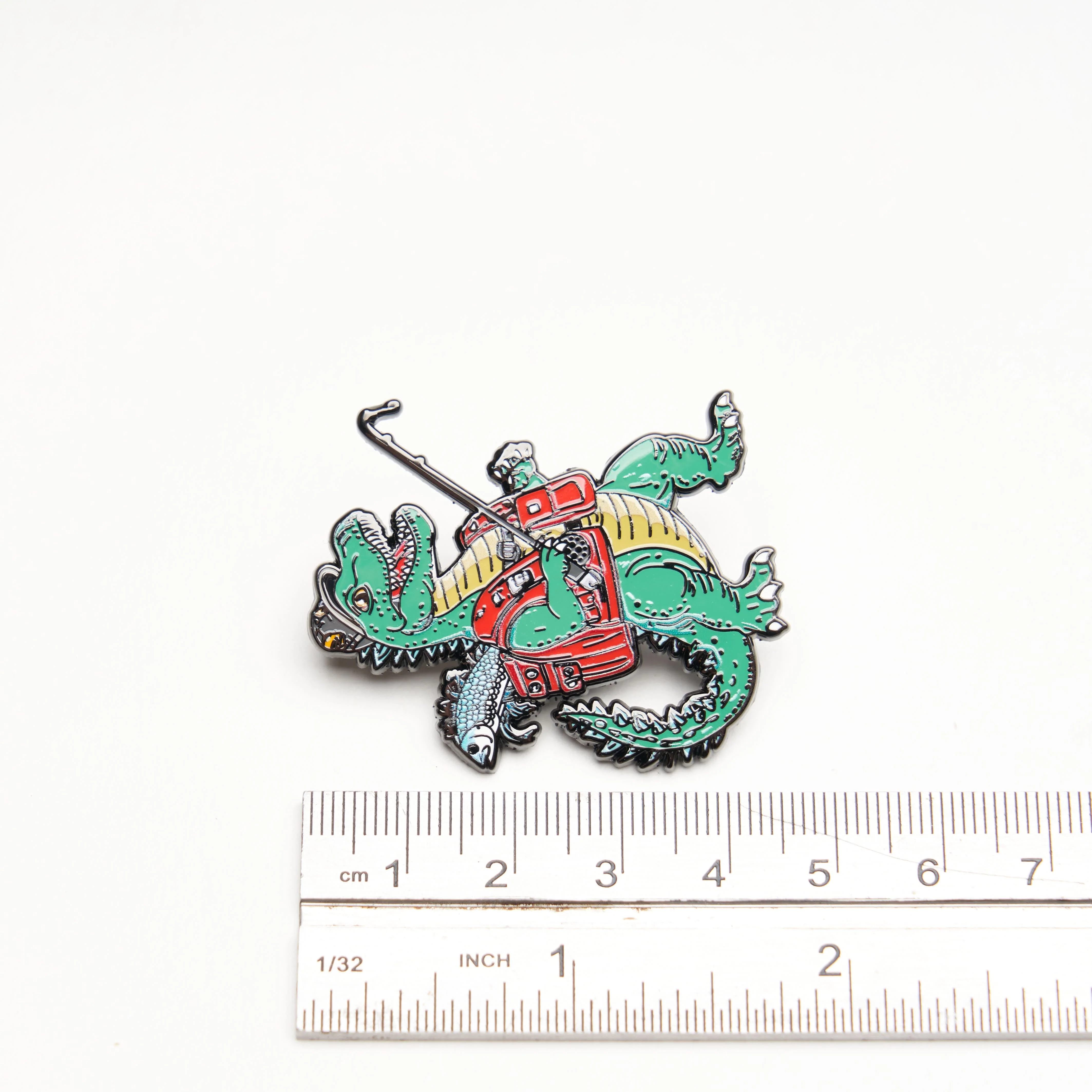 Dinosaur Fisherman Pin - Image 4