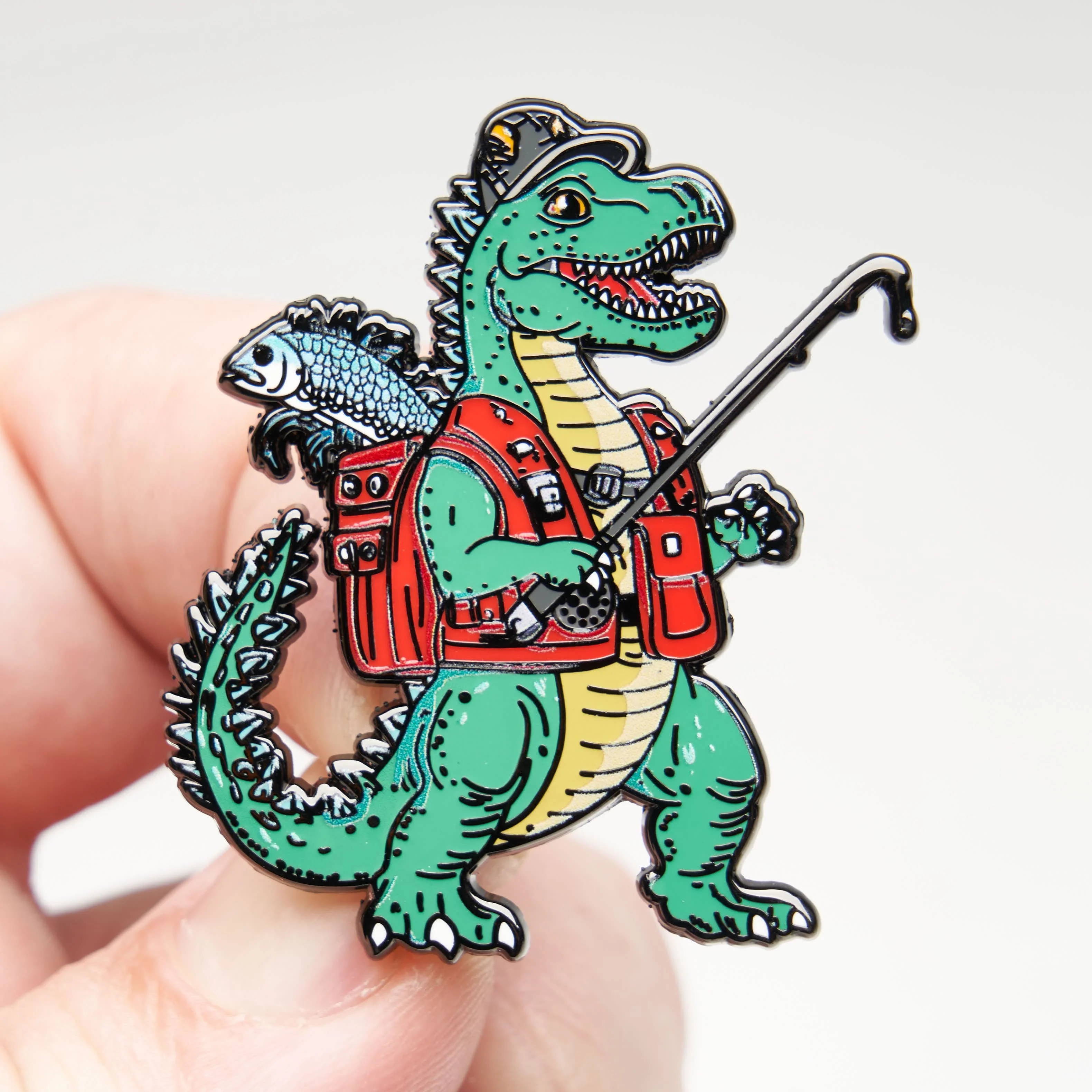Dinosaur Fisherman Pin - Image 5