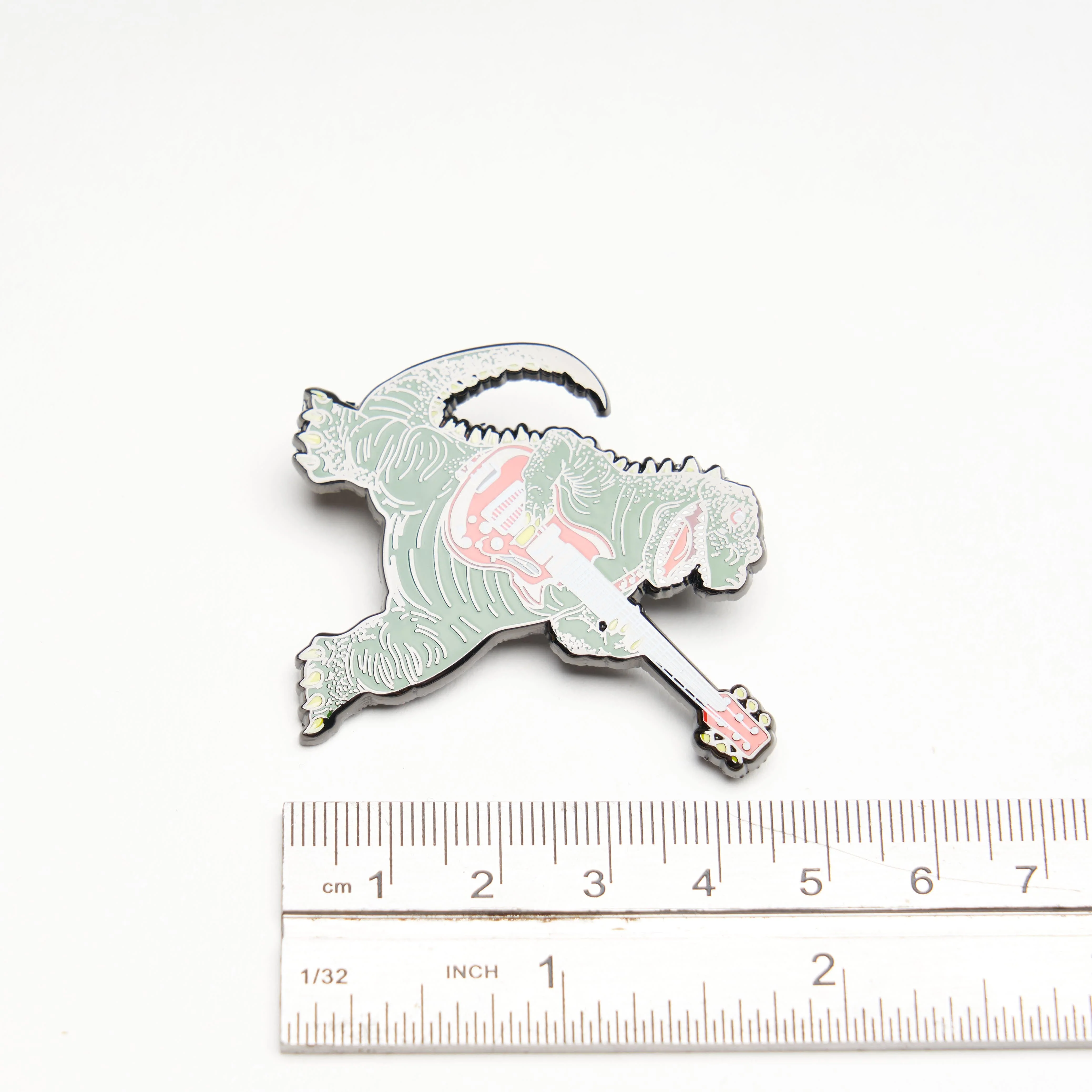 Dinosaur Guitarist Pin - Image 3