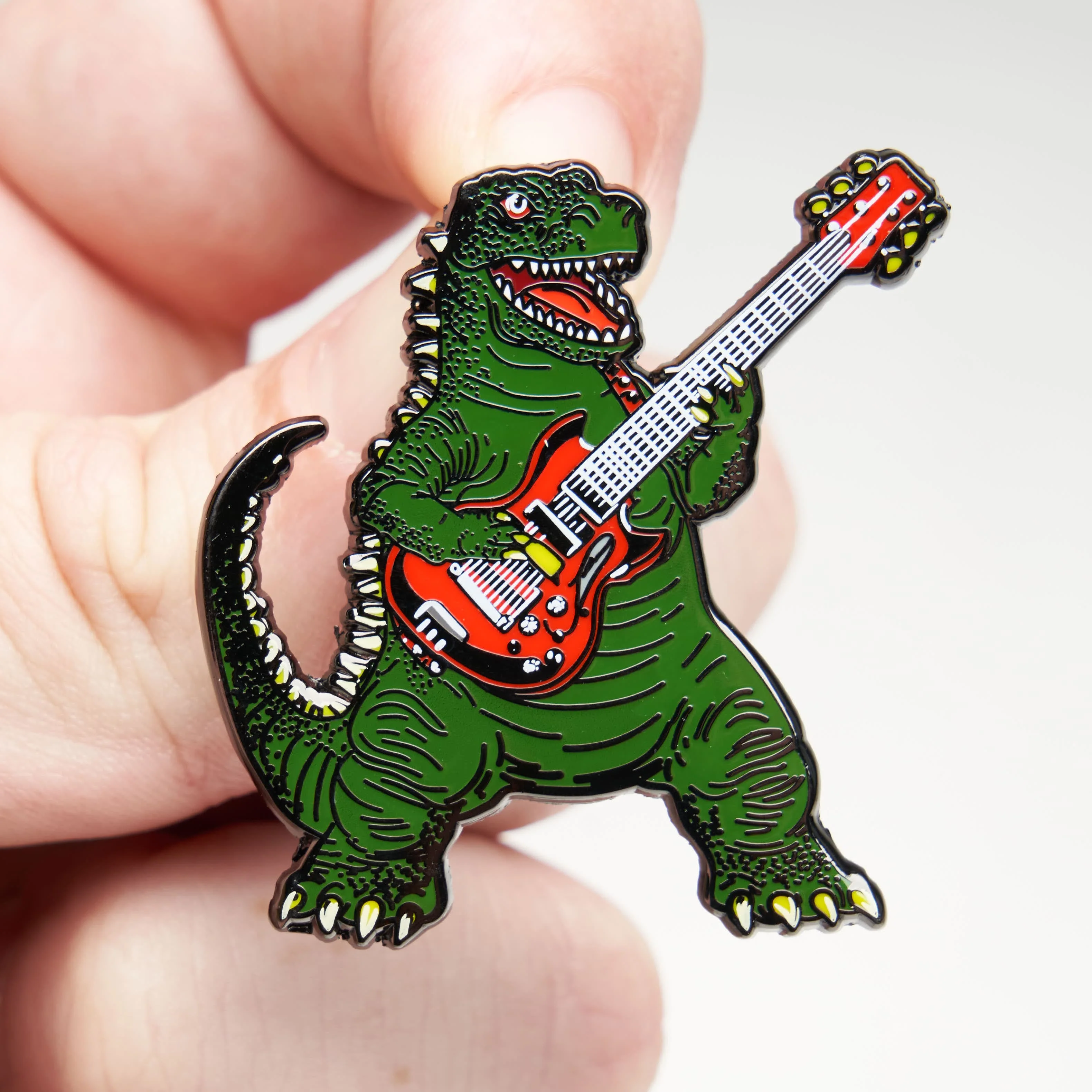 Dinosaur Guitarist Pin - Image 5