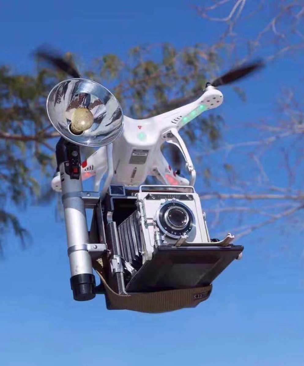 Flying Speed Graphic Drone Camera Pin - Image 2