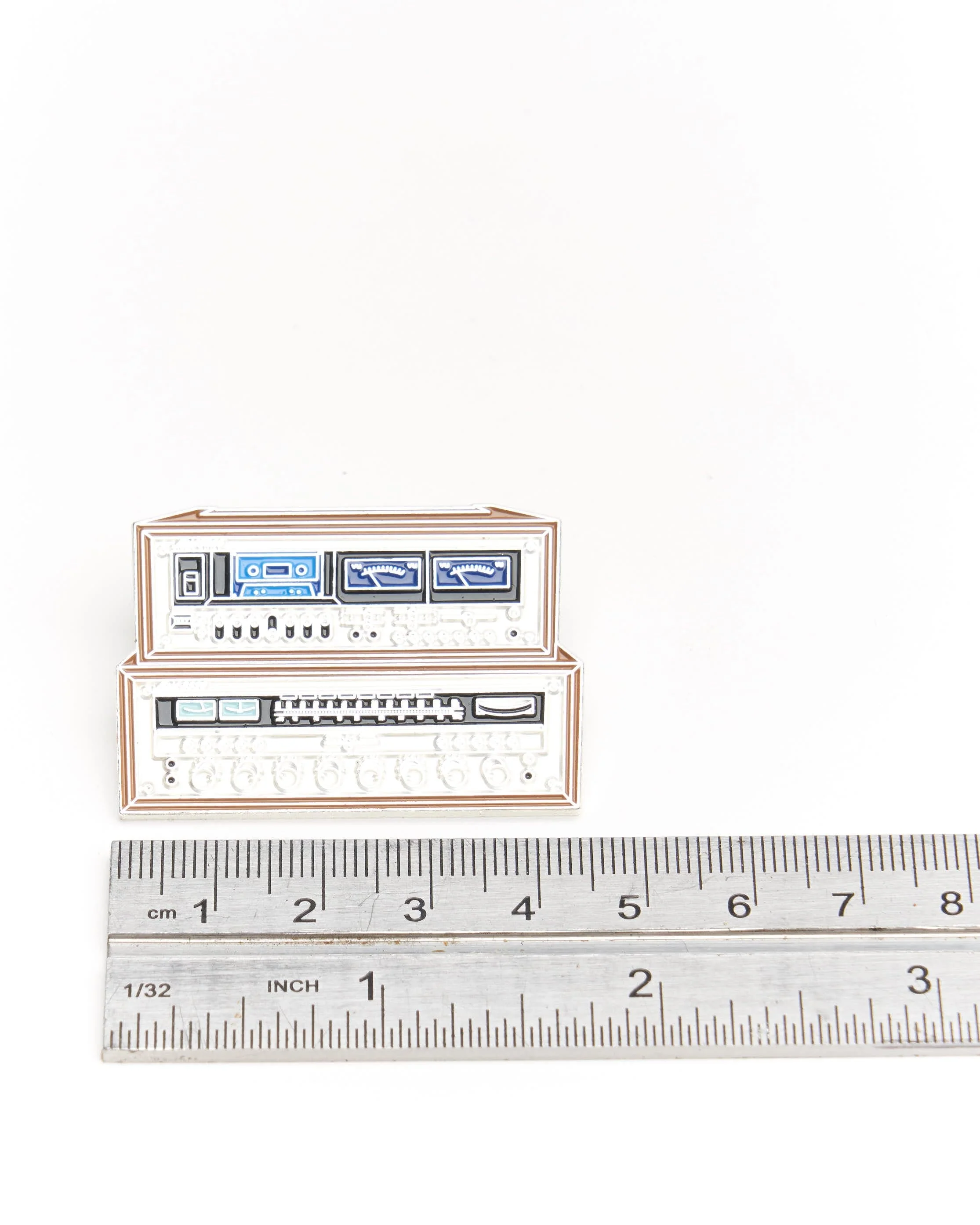 Stereo Stack Vintage Receiver Enamel Pin - Image 3