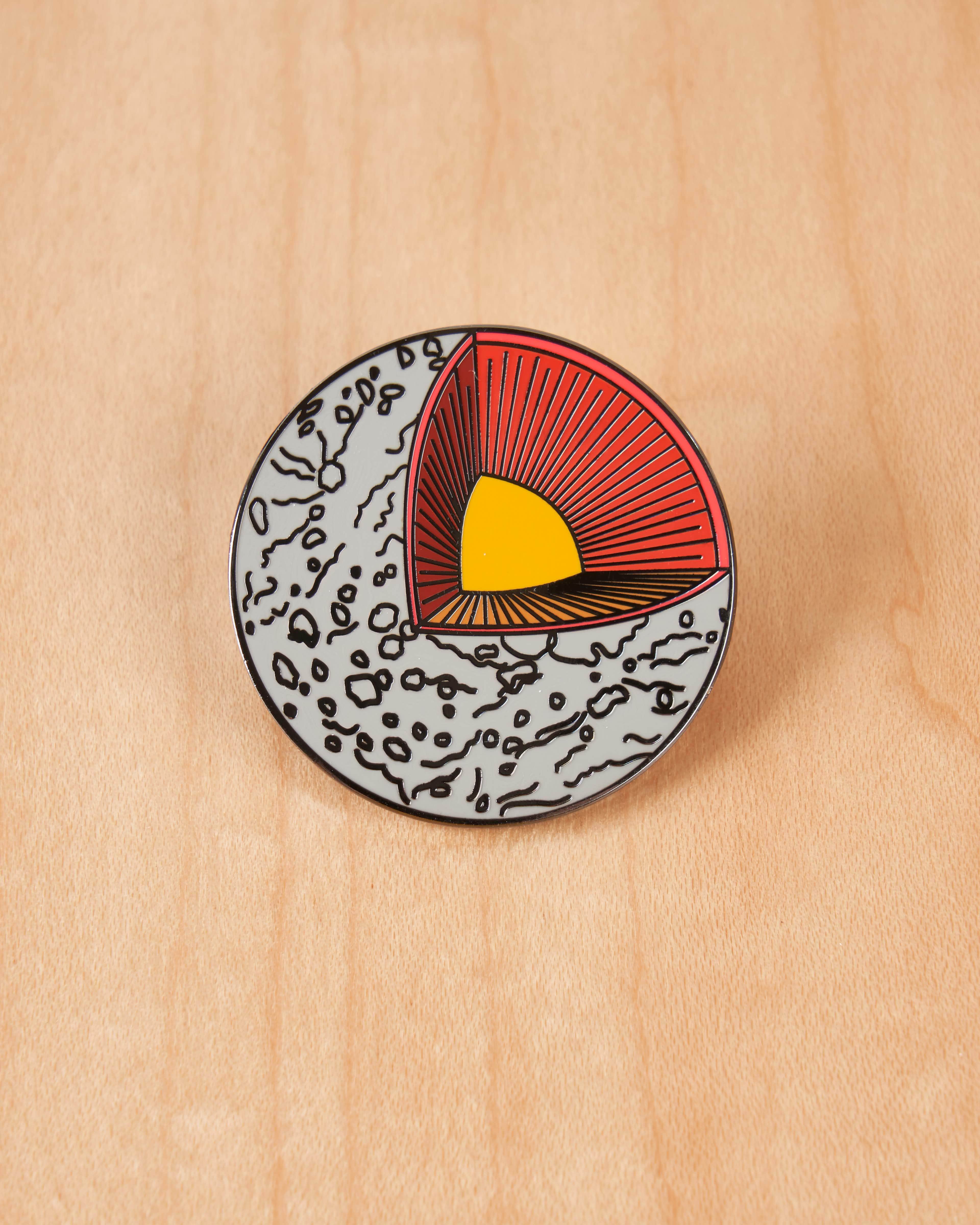 Moon Cross Section Cutaway Pin - Image 5
