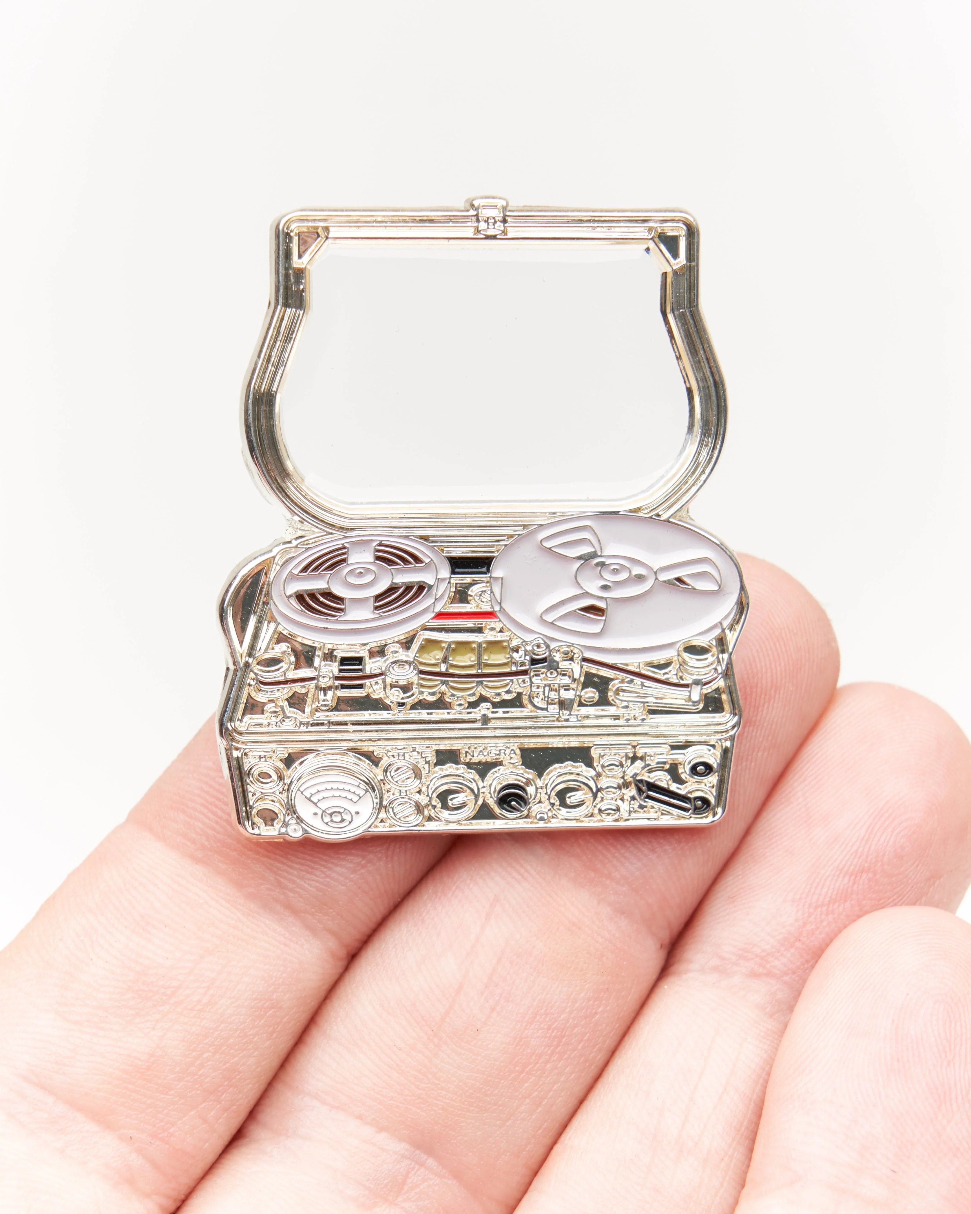 Old Tape Reel to Reel Pro Audio Recorder Pin - Image 3