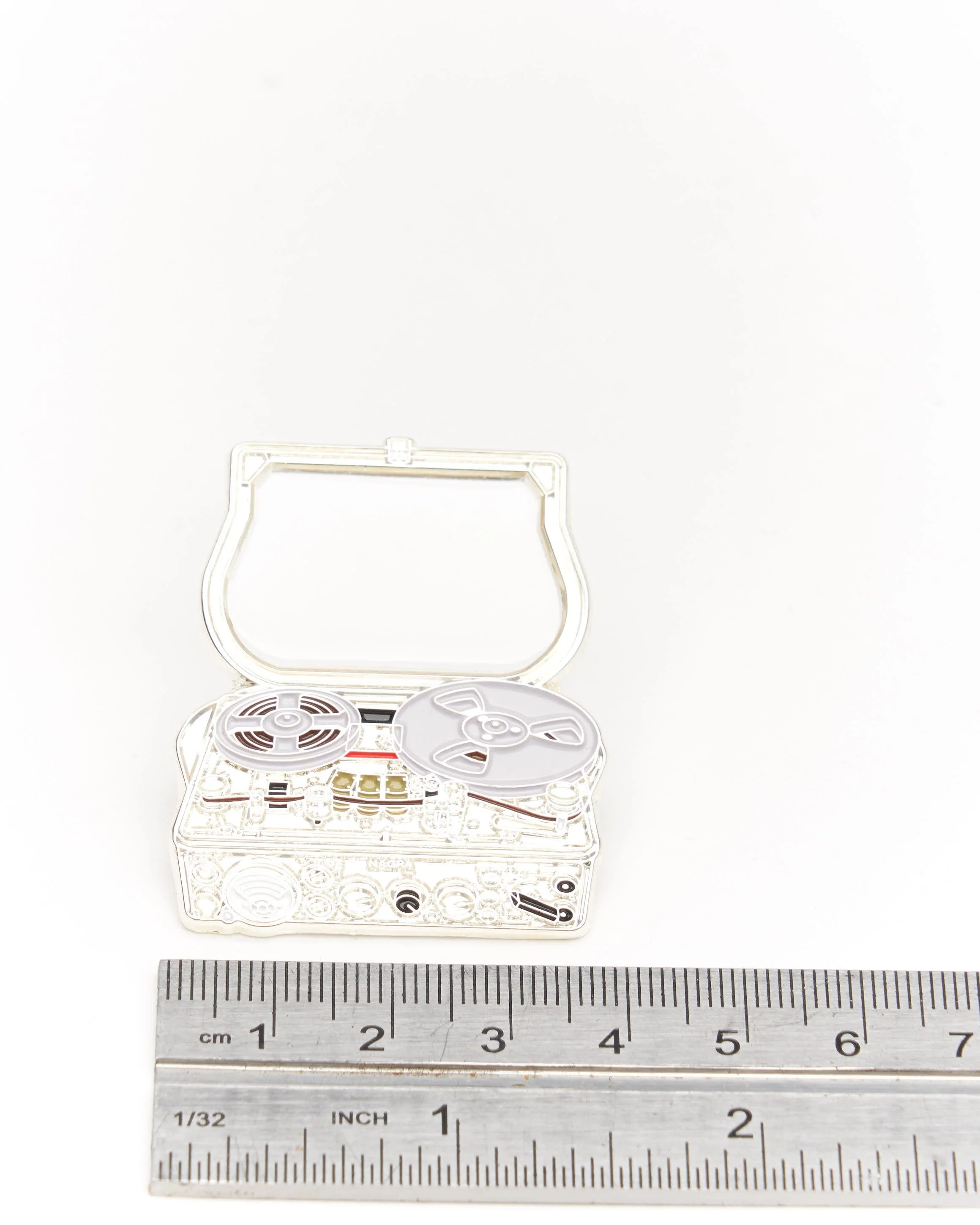Old Tape Reel to Reel Pro Audio Recorder Pin - Image 4