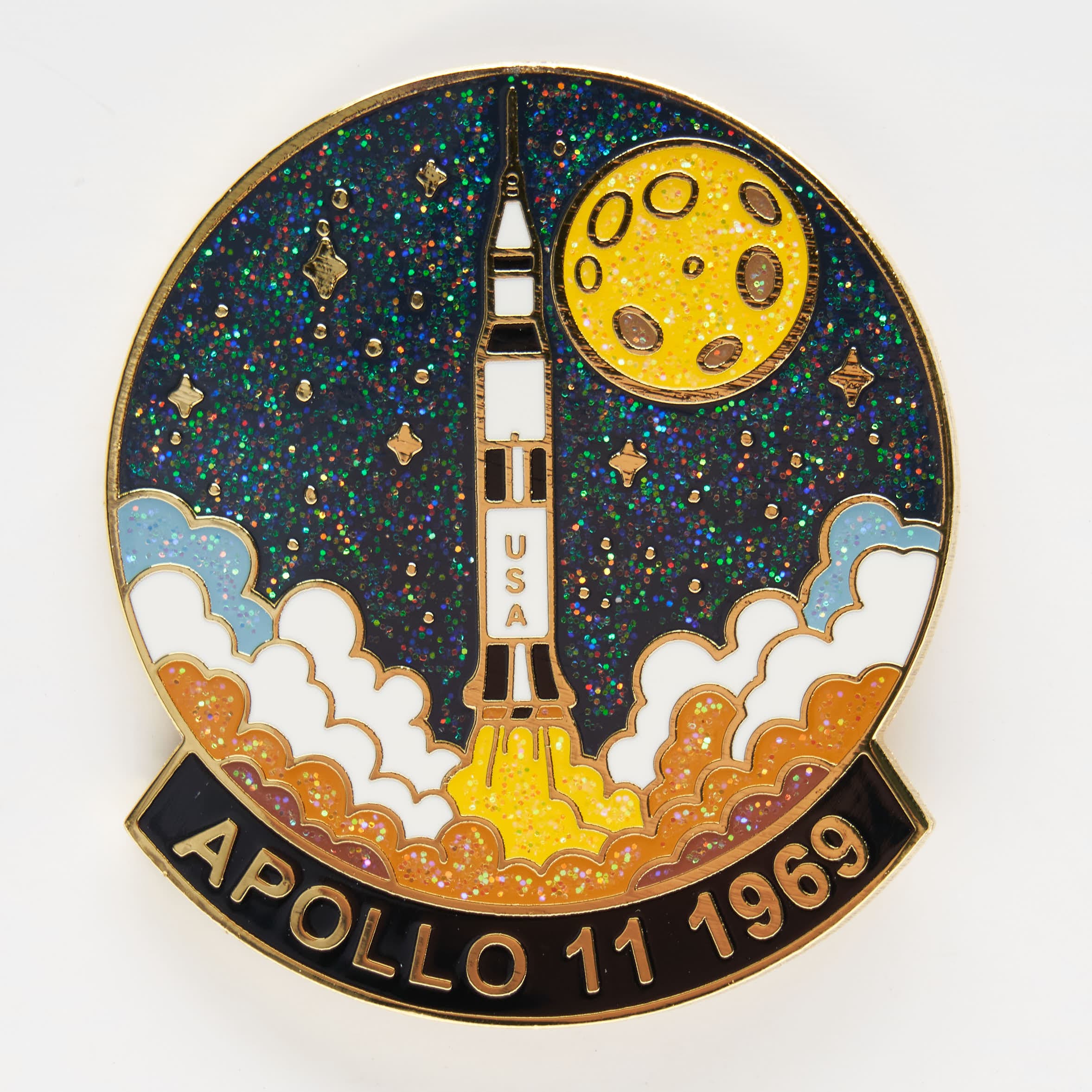 Apollo 11 Lunar Mission Rocket Launch Pin - Image 3