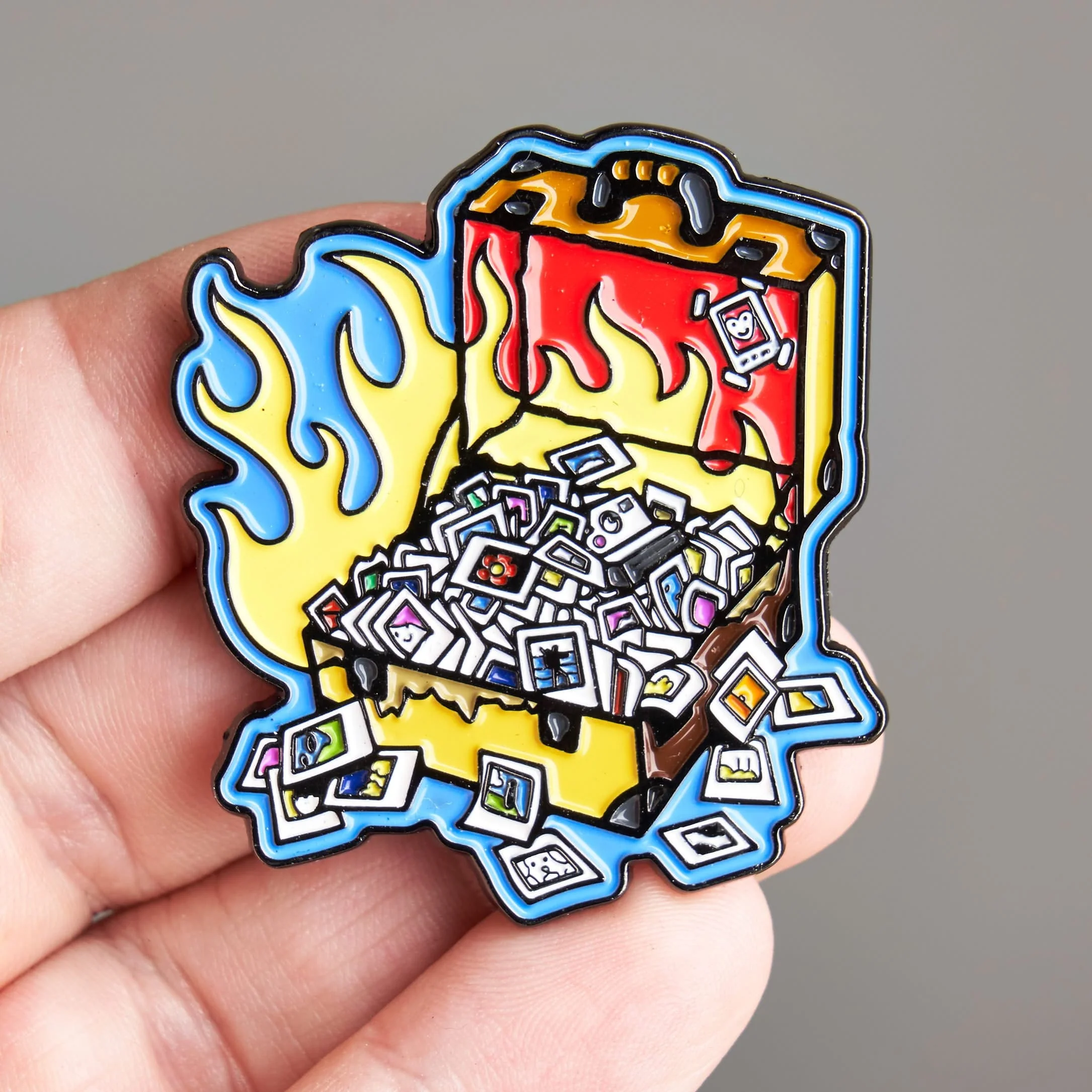 Flaming Photo Suitcase
