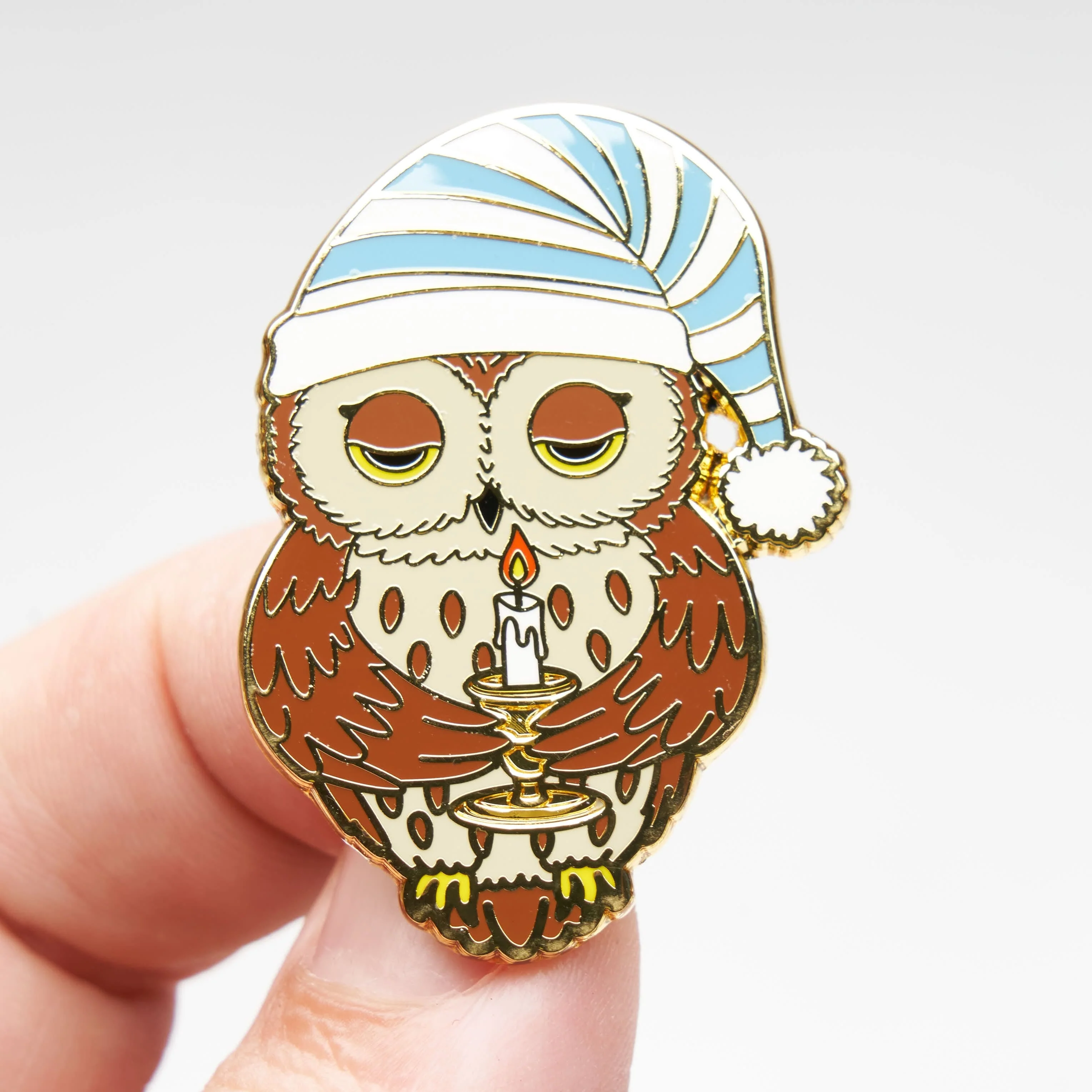 Sleepy Owl Pin - Image 2