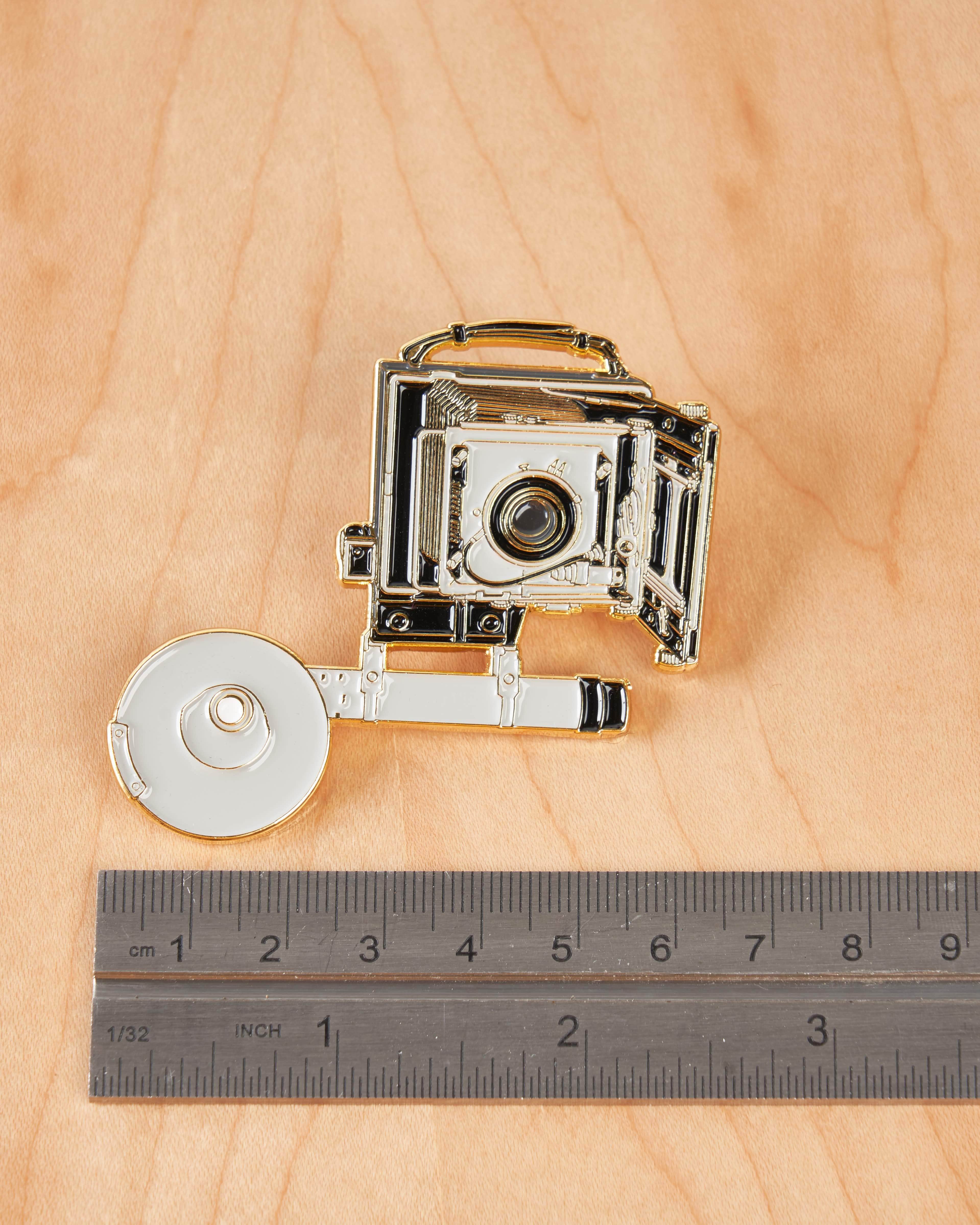 Speed Graphic Large Format Camera #1 Pin Gold Variant - Image 2
