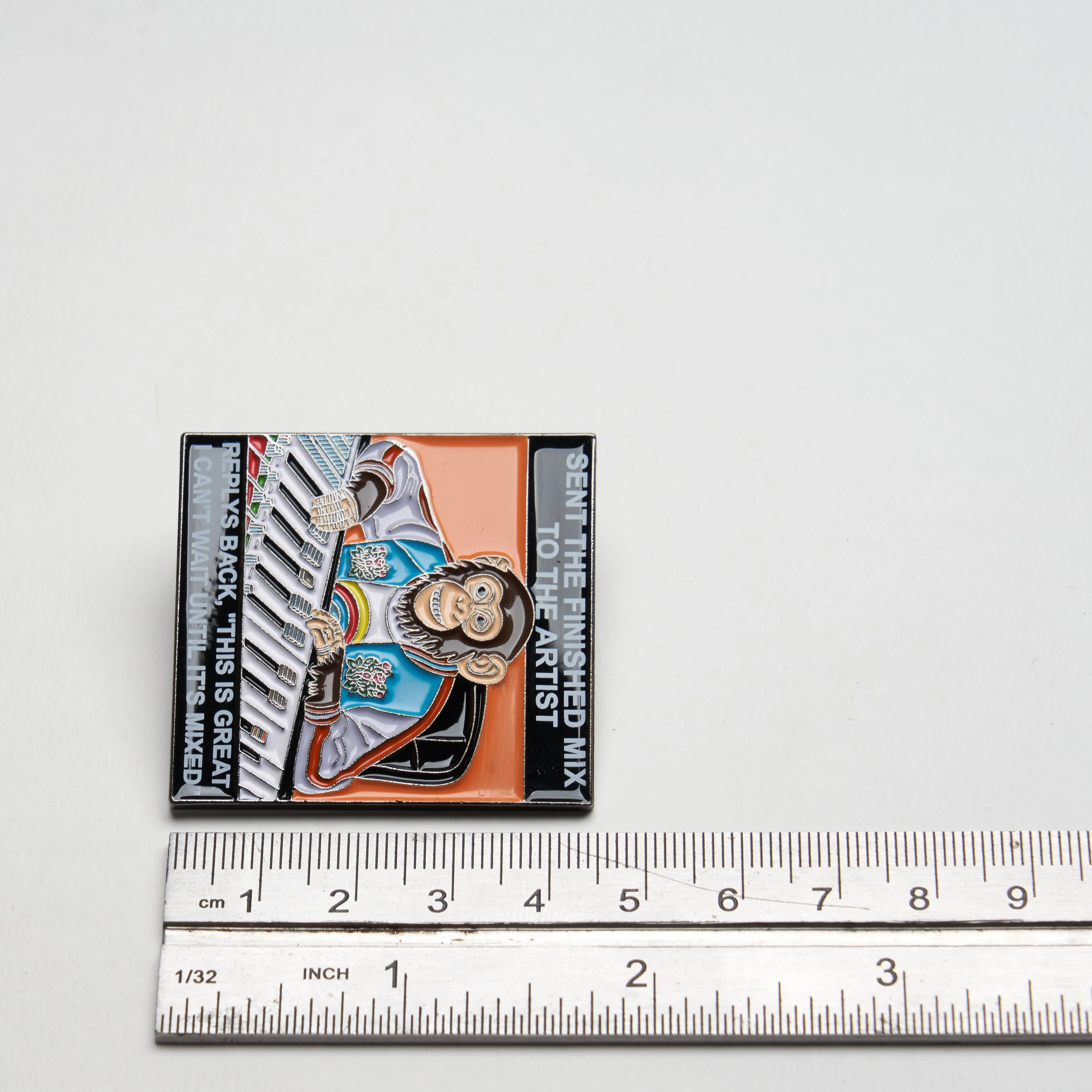 Can't Wait Until It's Mixed Chimp Audio Engineer Pin - Image 4