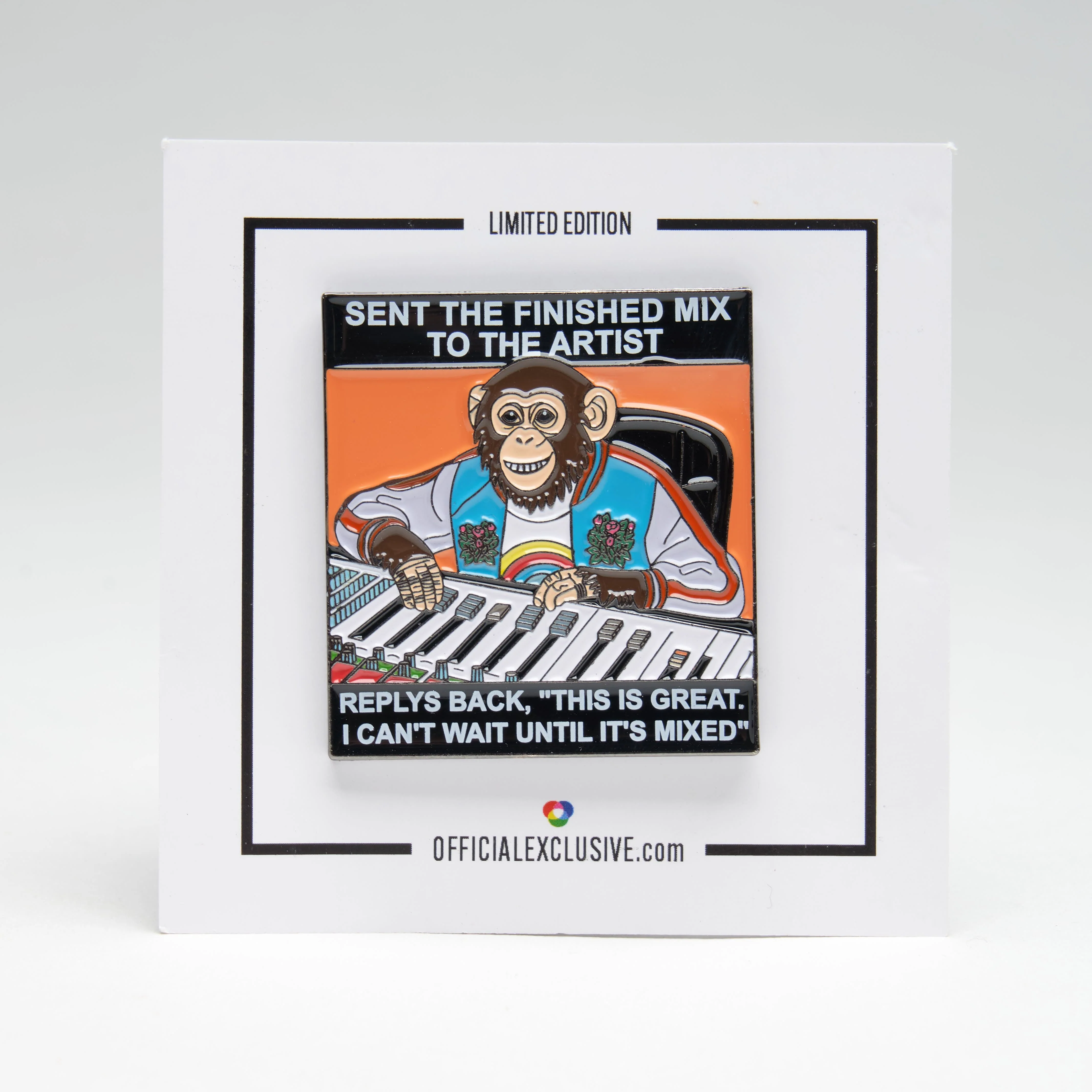 Can't Wait Until It's Mixed Chimp Audio Engineer Pin - Image 5