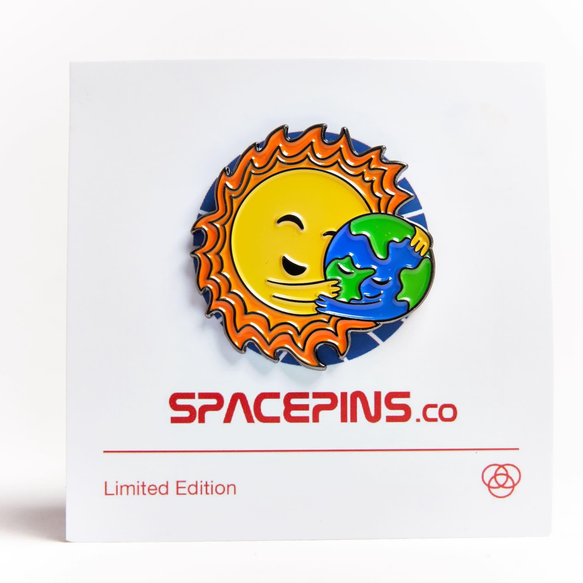 Sun Hugging Earth Cute Planet Pin - Image 4